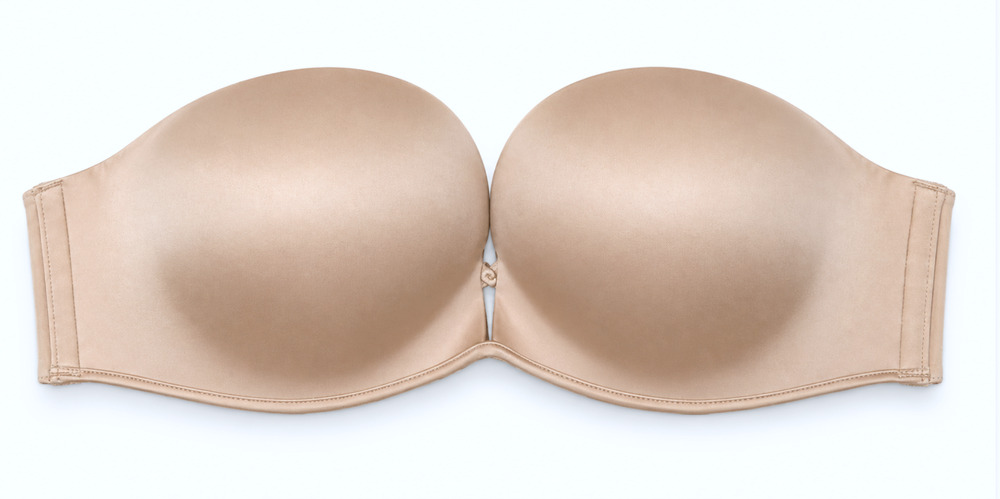 NEW VICTORIA'S SECRET TAN NUDE BOMBSHELL ADD-2-CUPS PUSH UP STRAPLESS BRA 32DD